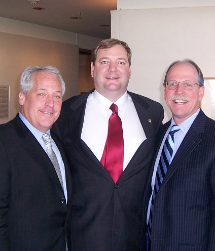 Former Mayor Bill LaFortune, Councilor John Eagleton, District Attorney Tim Harris