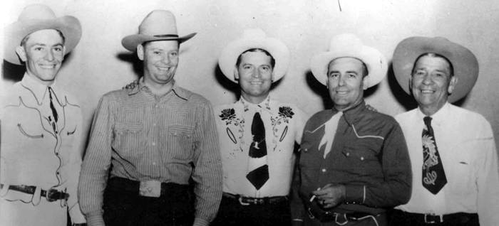 Bob Wills with his brothers and father