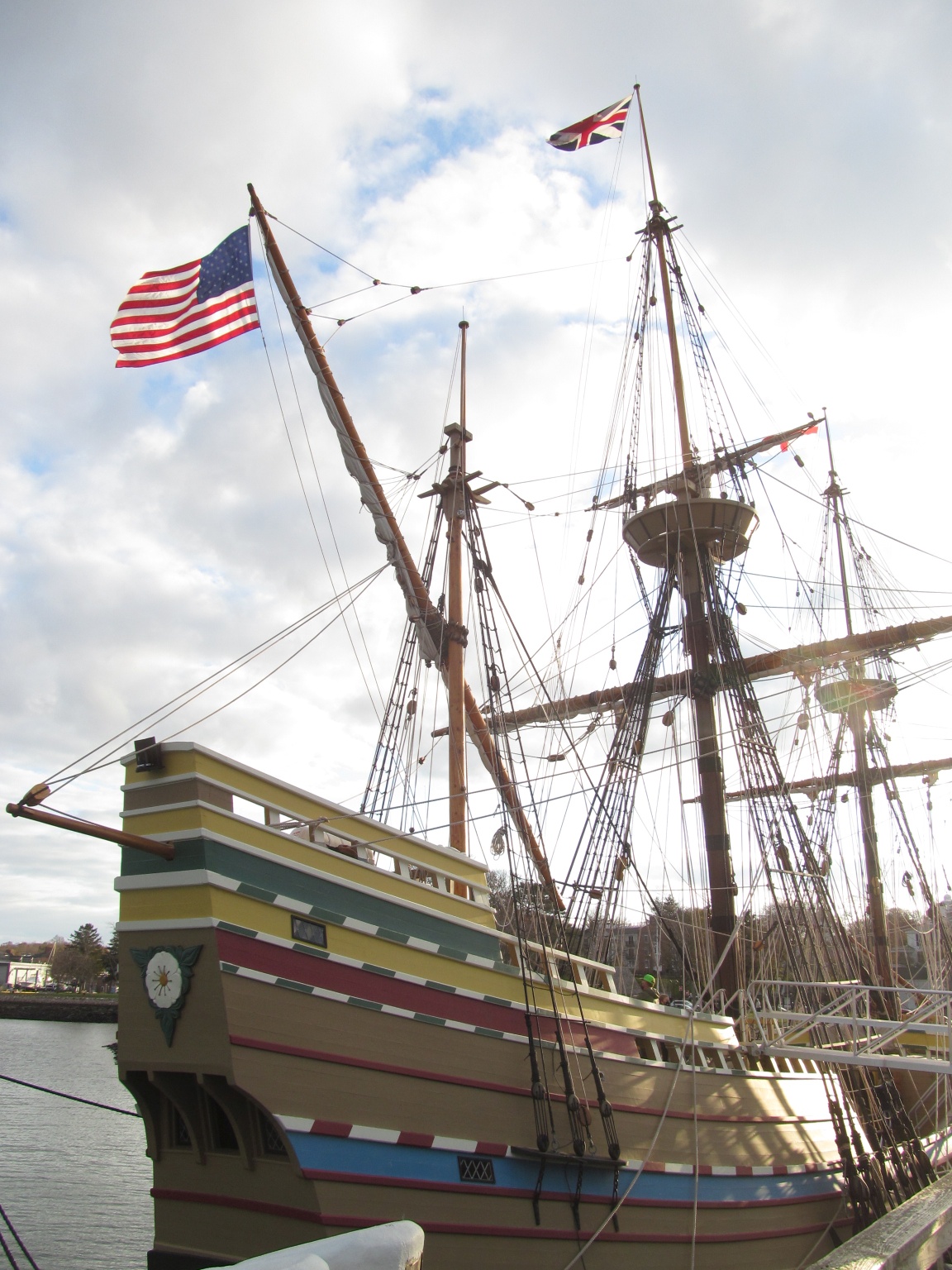 Mayflower II in Plymouth Harbor, following its recent restoration. Photo Copyright 2020 Michael D. Bates. All rights reserved.