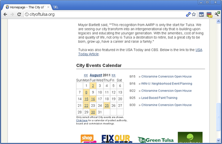 City of Tulsa website calendar does not have today's ONG franchise election