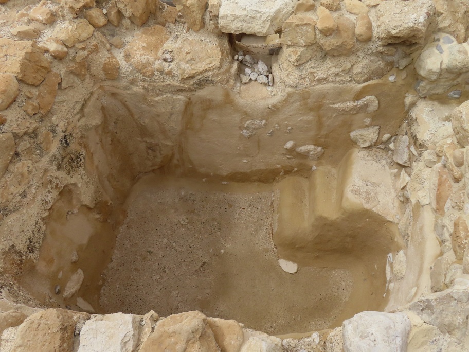 Mikveh (ritual immersion pool) at Qumran National Park, Israel, March 21, 2023