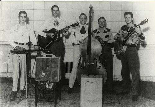 Bobby Koefer circa 1947 or 1948 with Bob Manning & His Riders Of The Silver Sage