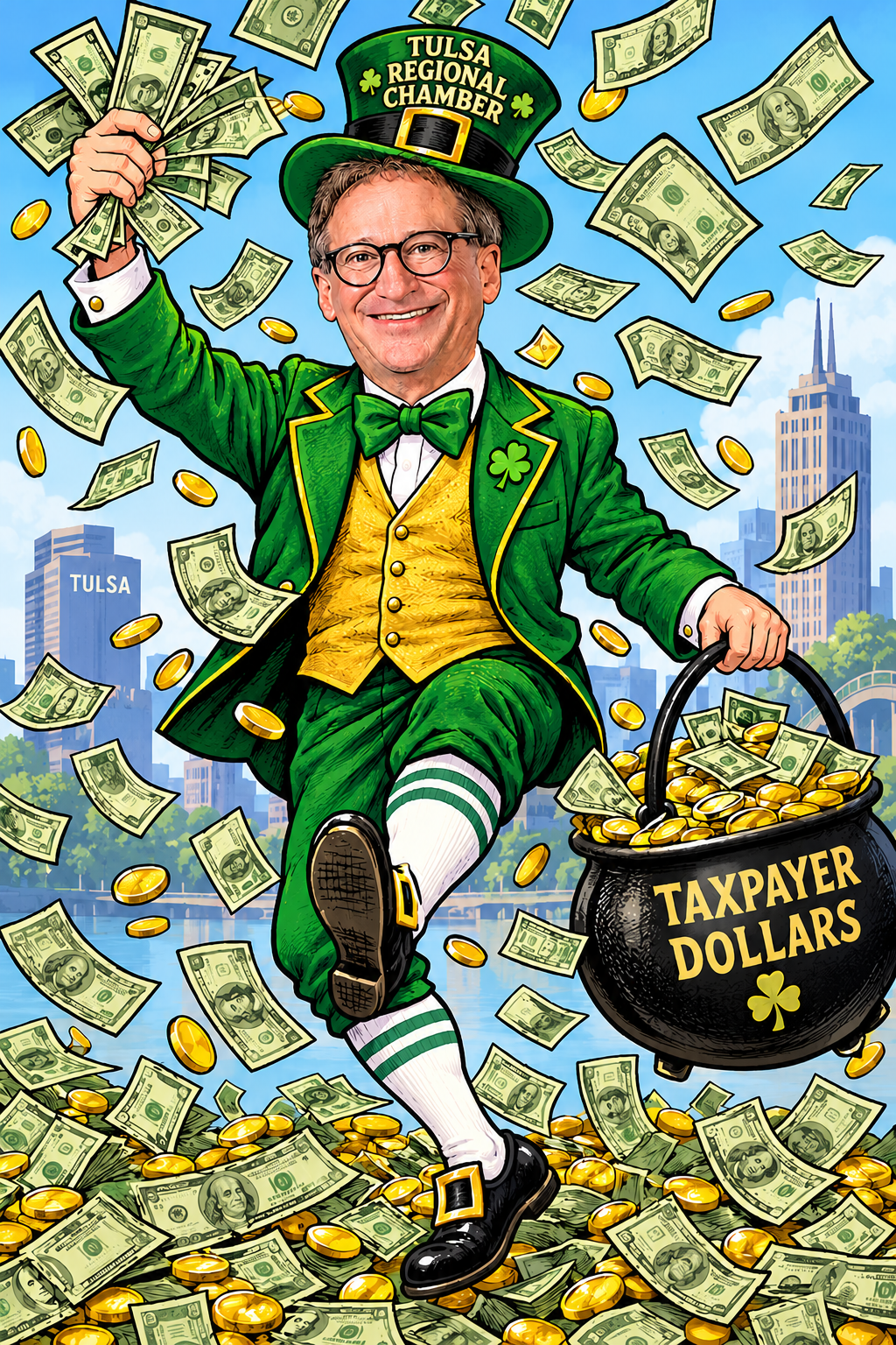 Tulsa Regional Chamber CEO Mike Neal cavorts with taxpayer dollars